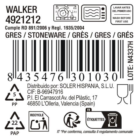 La Mediterranea Taza Jumbo Walker 340cc