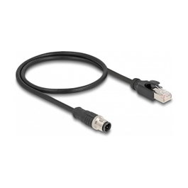 DeLOCK Cable adaptador M12 codificación D 4 pin a RJ45 de 50 cm