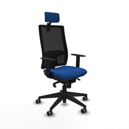 PIQUERAS Y CRESPO Silla de oficina Horna con Mecanismo Sincro, Azul y Negro