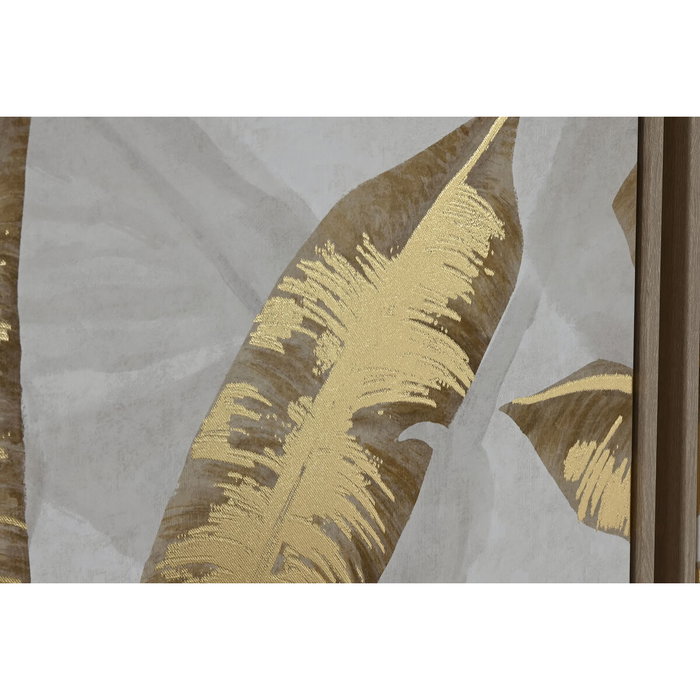 DKD Home Decor Set de 3 Cuadros de Lienzo Palmeras 60x119,5 cm