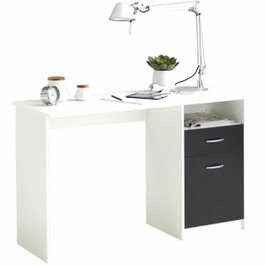 FMD Escritorio JACKSON Blanco con decoración negra