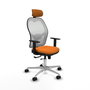 PIQUERAS Y CRESPO Silla de oficina Jorquera Naranja y Blanco