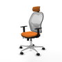 PIQUERAS Y CRESPO Silla de oficina Jorquera Naranja y Blanco