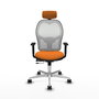 PIQUERAS Y CRESPO Silla de oficina Jorquera Naranja y Blanco