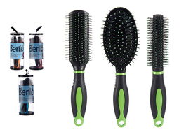 Berilo Cepillos Cabello Surtido 4 Colores 10 cm x 25.5 cm x 10 cm (Set de 12)