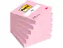 Post-it Bloc de notas adhesivas quita y pon fucsia neón con 100 hojas 76x76 mm