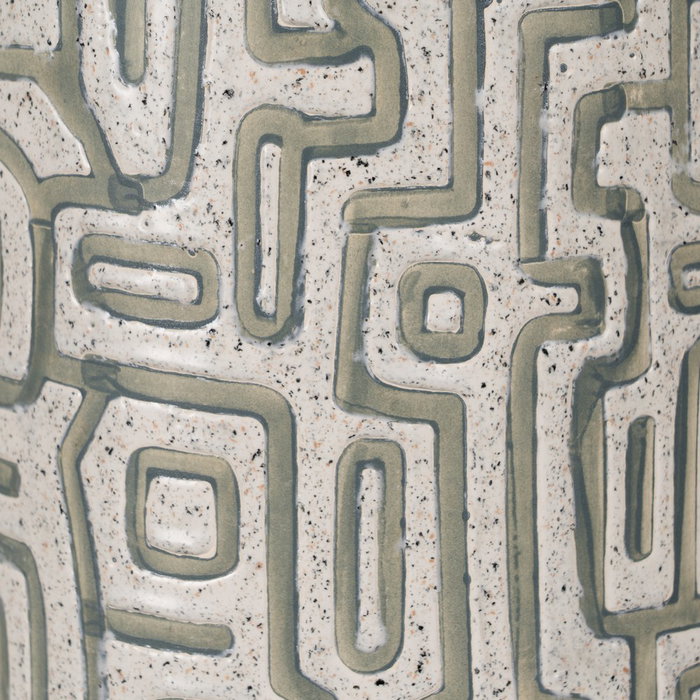 Lámpara Mesa Blanco-Gris Cerámica 42 X 42 X 73 cm