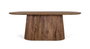 GINER Y COLOMER Mesa de comedor con tapa ovalada de madera de mango 210 cm