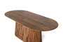 GINER Y COLOMER Mesa de comedor con tapa ovalada de madera de mango 210 cm