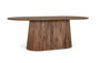 GINER Y COLOMER Mesa de comedor con tapa ovalada de madera de mango 210 cm
