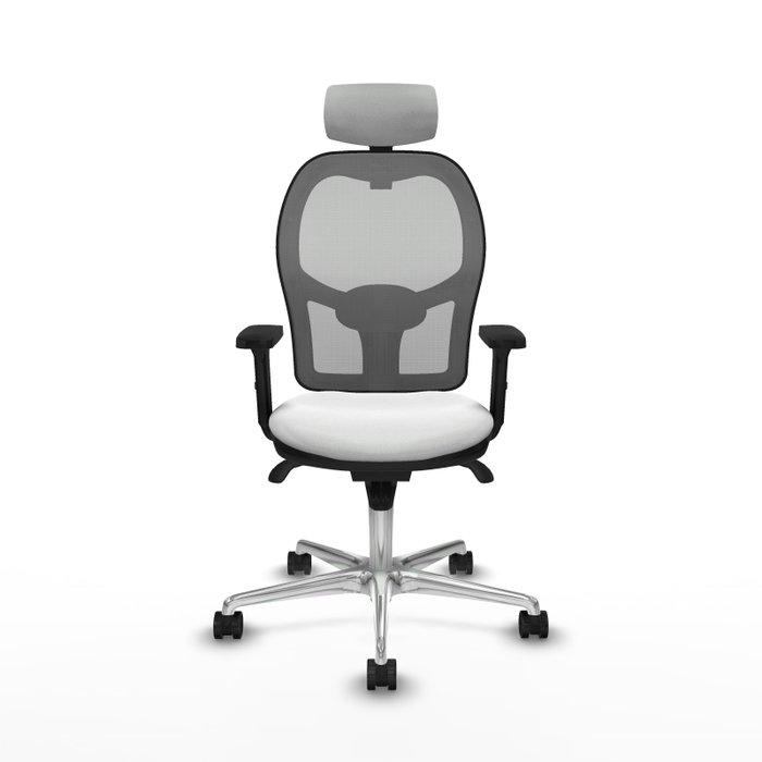 PIQUERAS Y CRESPO Silla de oficina Jorquera con mecanismo Sincro, Blanco y Gris