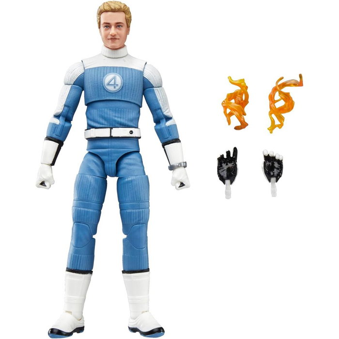 Hasbro Figura Johnny Storm Los 4 Fantásticos Marvel 15cm Articulada con Accesorios y Efecto de Fuego