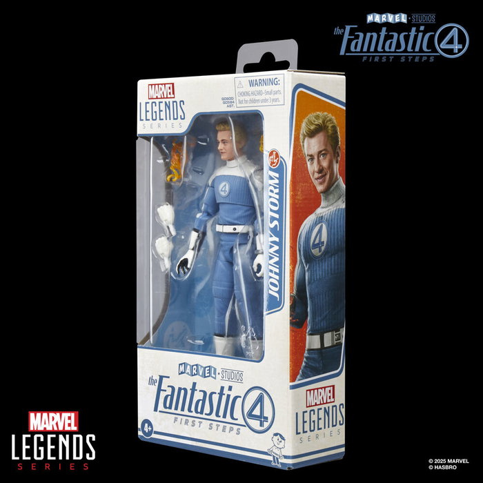 Hasbro Figura Johnny Storm Los 4 Fantásticos Marvel 15cm Articulada con Accesorios y Efecto de Fuego