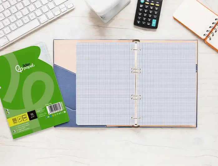 Liderpapel Recambio A5 100 Hojas Milimetradas 75 g 6 Taladros