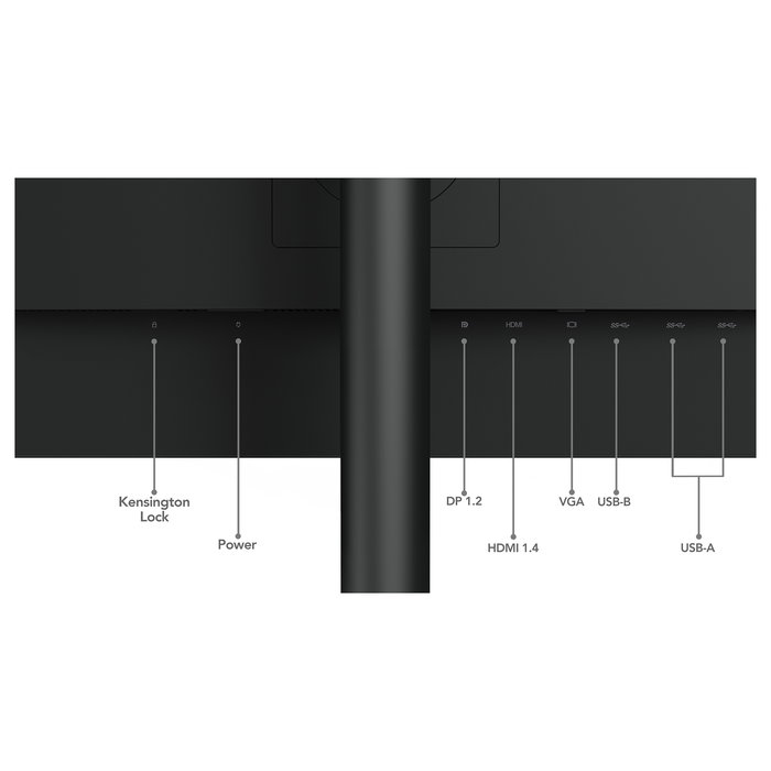 Lenovo T24v-30 Monitor 61cm/24" 1920x1080 FHD IPS 75Hz Webcam Altavoces Negro