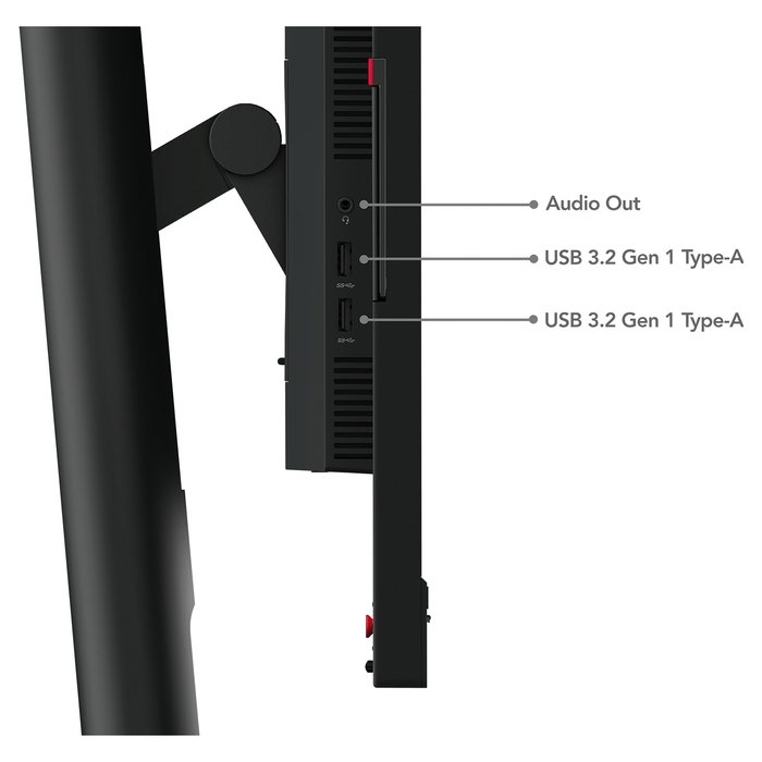 Lenovo T24v-30 Monitor 61cm/24" 1920x1080 FHD IPS 75Hz Webcam Altavoces Negro
