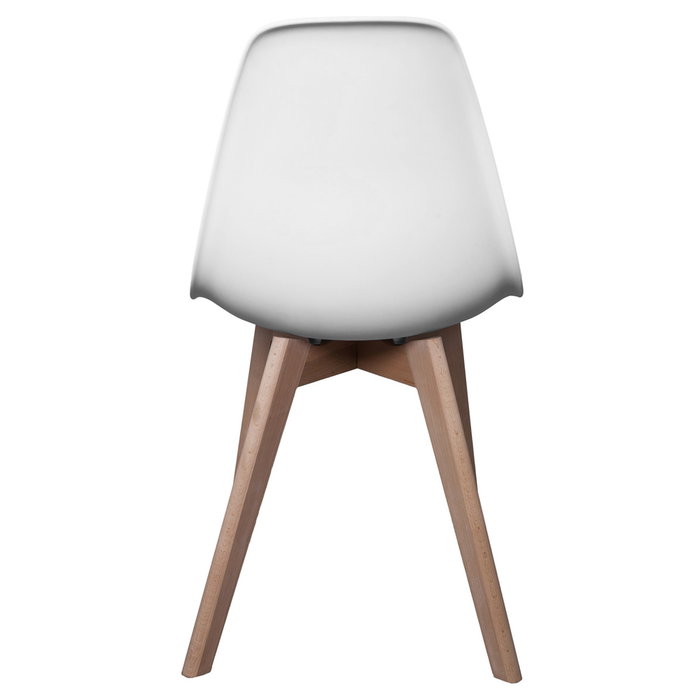 Home Deco Kids Silla Infantil Blanca Scandina para Niños Diseño Nórdico Patas Madera