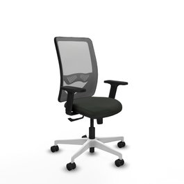 PIQUERAS Y CRESPO Silla de oficina Zulema con mecanismo Sincro, Negro y Gris