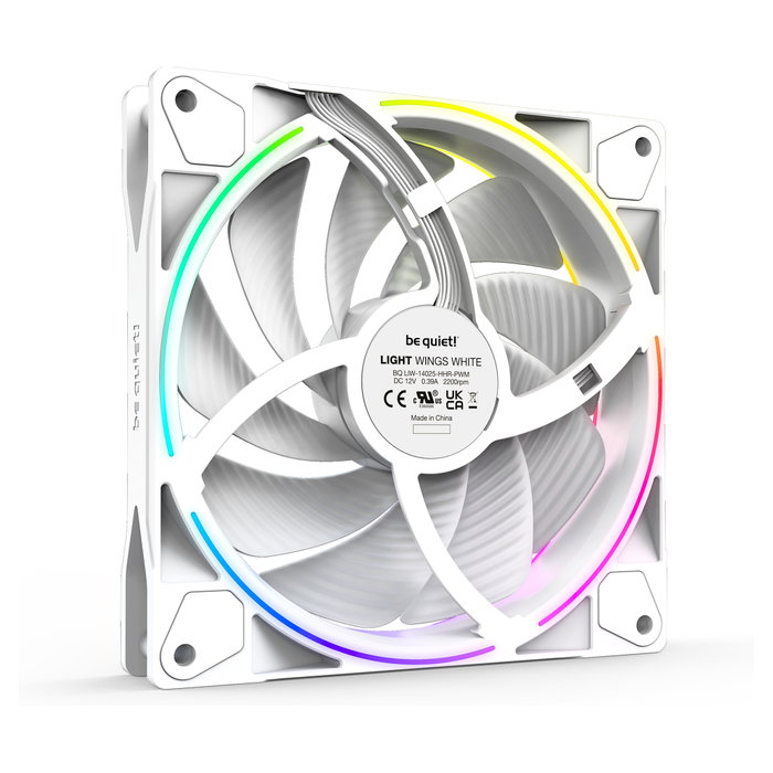 Be Quiet! LIGHT WINGS White 140mm PWM Triple-Pack, Ventilador 14 cm, 2200 RPM, 121.82 m3/h, Blanco, LED Multi, 3 Unidades Be Quiet! LIGHT WINGS White 140mm PWM Triple-Pack, Ventilador 14 cm, 2200 RPM, 121.82 m3/h, Blanco, LED Multi, 3 Unidades