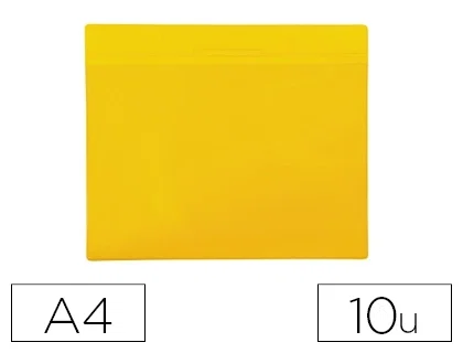 Djois Funda Magnética para Identificación DIN A4 Horizontal, Color Amarillo, Pack 10 Unidades Djois Funda Magnética para Identificación DIN A4 Horizontal, Color Amarillo, Pack 10 Unidades