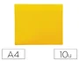 Djois Funda Magnética para Identificación DIN A4 Horizontal, Color Amarillo, Pack 10 Unidades