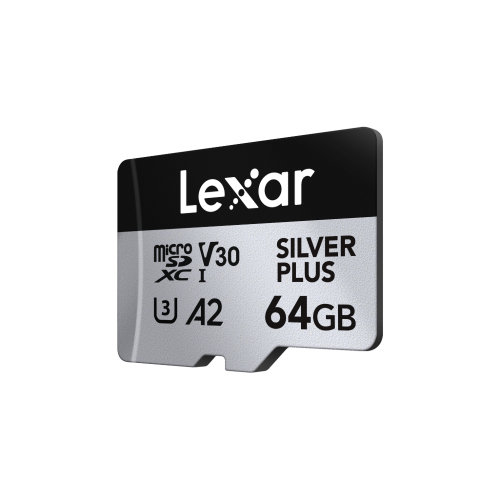 Lexar LMSSIPL064G-BNANG Tarjeta MicroSDXC Profesional SILVER PLUS 64 GB UHS-I Clase 3 Velocidad Lectura 205 MB/s Escritura 100 MB/s V30 A2 Lexar LMSSIPL064G-BNANG Tarjeta MicroSDXC Profesional SILVER PLUS 64 GB UHS-I Clase 3 Velocidad Lectura 205 MB/s Escritura 100 MB/s V30 A2
