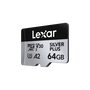 Lexar LMSSIPL064G-BNANG Tarjeta MicroSDXC Profesional SILVER PLUS 64 GB UHS-I Clase 3 Velocidad Lectura 205 MB/s Escritura 100 MB/s V30 A2