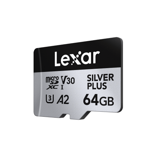Lexar LMSSIPL064G-BNANG Tarjeta MicroSDXC Profesional SILVER PLUS 64 GB UHS-I Clase 3 Velocidad Lectura 205 MB/s Escritura 100 MB/s V30 A2 Lexar LMSSIPL064G-BNANG Tarjeta MicroSDXC Profesional SILVER PLUS 64 GB UHS-I Clase 3 Velocidad Lectura 205 MB/s Escritura 100 MB/s V30 A2
