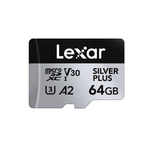 Lexar LMSSIPL064G-BNANG Tarjeta MicroSDXC Profesional SILVER PLUS 64 GB UHS-I Clase 3 Velocidad Lectura 205 MB/s Escritura 100 MB/s V30 A2 Lexar LMSSIPL064G-BNANG Tarjeta MicroSDXC Profesional SILVER PLUS 64 GB UHS-I Clase 3 Velocidad Lectura 205 MB/s Escritura 100 MB/s V30 A2