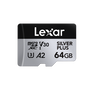 Lexar LMSSIPL064G-BNANG Tarjeta MicroSDXC Profesional SILVER PLUS 64 GB UHS-I Clase 3 Velocidad Lectura 205 MB/s Escritura 100 MB/s V30 A2