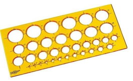 FAIBO Plantilla para Trazar Círculos de 1 a 35 mm