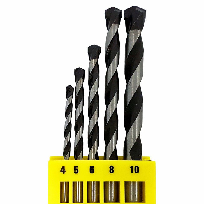 Fischer Juego de 5 Brocas de Percusión con Punta de Carburo (ø4,0 / 5,0 / 6,0 / 8,0 / 10,0 mm) Fischer Juego de 5 Brocas de Percusión con Punta de Carburo (ø4,0 / 5,0 / 6,0 / 8,0 / 10,0 mm)
