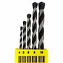 Fischer Juego de 5 Brocas de Percusión con Punta de Carburo (ø4,0 / 5,0 / 6,0 / 8,0 / 10,0 mm)