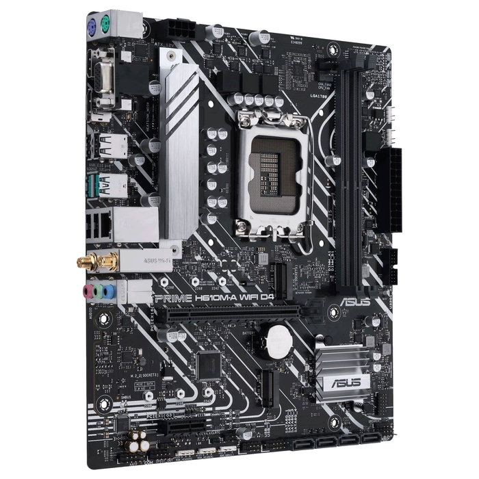 ASUS PRIME H610M-A WiFi DDR4 Placa Base micro ATX Intel LGA 1700 Socket, Wi-Fi 5, Bluetooth 5.0, DDR4 64 GB Max, 2x M.2, HDMI 2.1