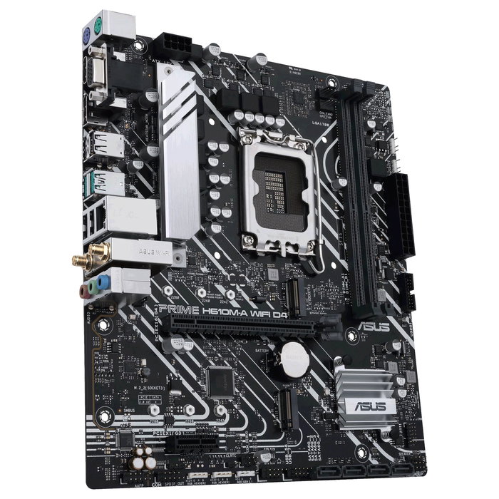 ASUS PRIME H610M-A WiFi DDR4 Placa Base micro ATX Intel LGA 1700 Socket, Wi-Fi 5, Bluetooth 5.0, DDR4 64 GB Max, 2x M.2, HDMI 2.1