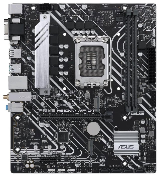 Asus PRIME H610M-A WIFI D4 Intel H610 LGA 1700 micro ATX Asus PRIME H610M-A WIFI D4 Intel H610 LGA 1700 micro ATX