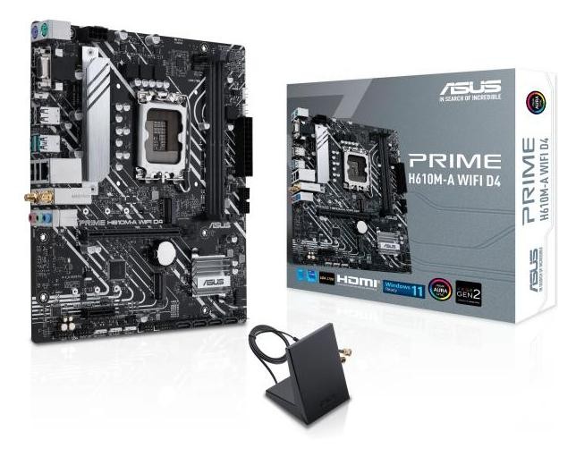 Asus PRIME H610M-A WIFI D4 Intel H610 LGA 1700 micro ATX Asus PRIME H610M-A WIFI D4 Intel H610 LGA 1700 micro ATX