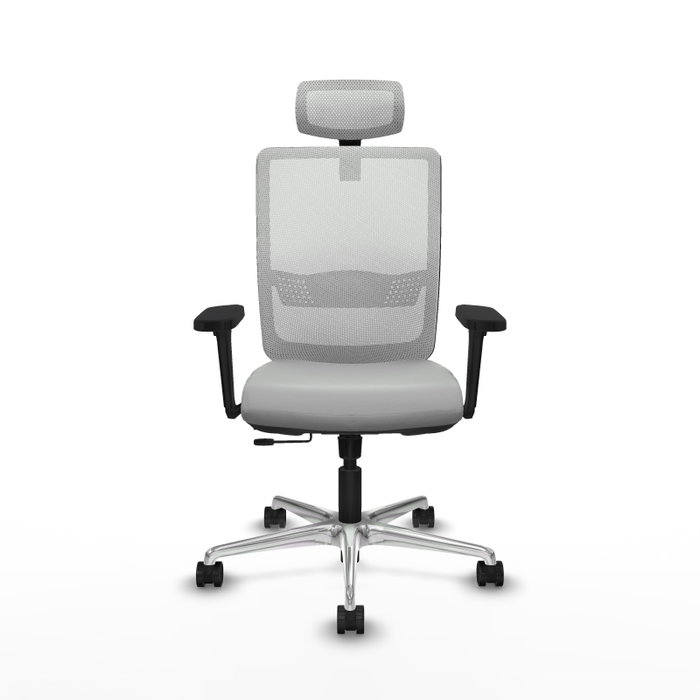 PIQUERAS Y CRESPO Silla de oficina Haches Gris claro y Blanco PIQUERAS Y CRESPO Silla de oficina Haches Gris claro y Blanco
