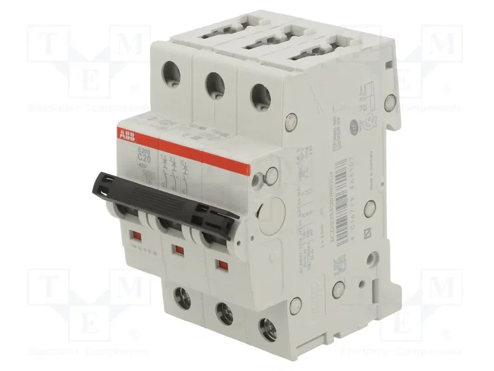 ABB S203-C20 Compact Automat 3-polig GH S203 0001 R0204 ABB S203-C20 Compact Automat 3-polig GH S203 0001 R0204