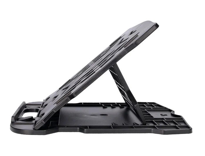 Q-connect Soporte para Portátil Ajustable hasta 17" en 7 Ángulos, Color Negro, 260x280x60 mm