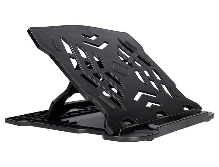 Q-connect Soporte para Portátil Ajustable hasta 17" en 7 Ángulos, Color Negro, 260x280x60 mm