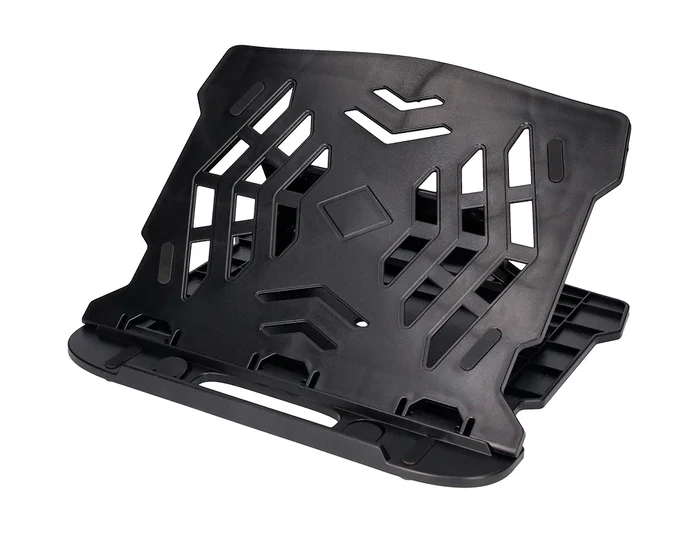 Q-connect Soporte para Portátil Ajustable hasta 17" en 7 Ángulos, Color Negro, 260x280x60 mm