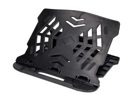 Q-connect Soporte para Portátil Ajustable hasta 17" en 7 Ángulos, Color Negro, 260x280x60 mm