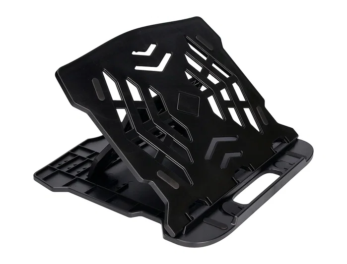 Q-connect Soporte para Portátil Ajustable hasta 17" en 7 Ángulos, Color Negro, 260x280x60 mm