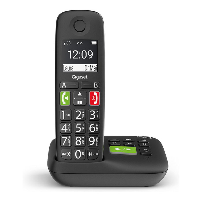 Gigaset E290A Teléfono inalámbrico con contestador automático y pantalla de 2 pulgadas