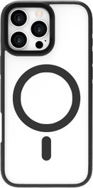 eSTUFF Funda INFINITE HELSINKI para iPhone 16 Pro Max con MagSafe, soporte integrado, 86% plástico reciclado y protección 3m - Negra