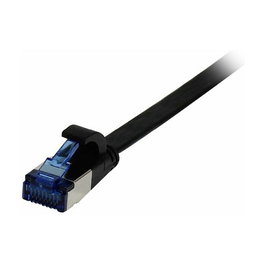 Synergy21 Patch Cable RJ45 CAT6A 500 Mhz 1.0 m Negro U/FTP Plano TPE (Superflex) AWG32
