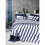 Aucune Juego de cama Azul 100% algodón con funda nórdica y 2 fundas de almohada