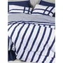 Juego de cama funda nórdica 220x240 cm + 2 fundas de almohada 60x60 cm 100% Algodón Azul ASI8684283035885