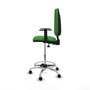 PIQUERAS Y CRESPO Taburete Aýna con mecanismo Asincro, tapizado en tela verde y base cromada
